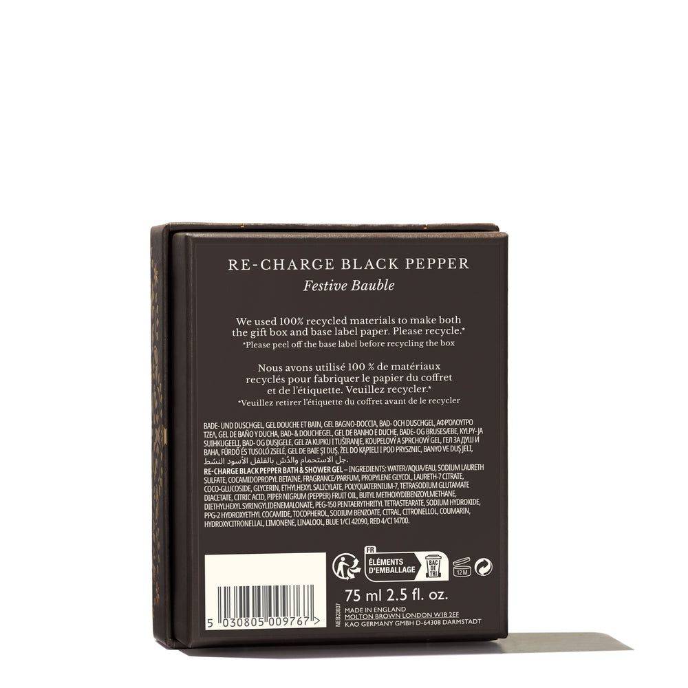 Re-Charge Black Pepper Bath & Shower Gel Bauble